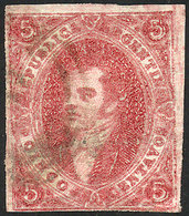 ARGENTINA: GJ.34, 8th Printing, CLEAR Impression, Dark Carmine-rose, Very Fine Quality, Rare! - Andere & Zonder Classificatie