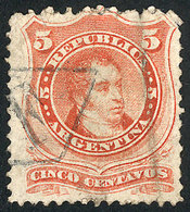 ARGENTINA: GJ.38, With The Very Rare "carteria" Cancel "F In Rhombus", Minor Defects, Extremely Rare!" - Autres & Non Classés
