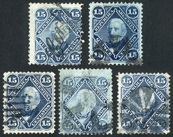 ARGENTINA: GJ.40 + 41, 5 Examples With Different Mute Cancels And One "Certificado", Some Very Rare, VF Quality!" - Otros & Sin Clasificación