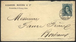 ARGENTINA: GJ.50, Belgrano 16c. Rouletted, Franking Alone A Cover Sent From Buenos Aires To France, VF Quality! - Otros & Sin Clasificación