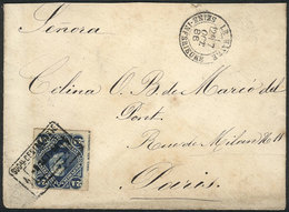 ARGENTINA: Cover Franked By GJ.52 ALONE, Sent From Buenos Aires To France On 9/SE/1886, With Rectangular "SUCURSAL CENTR - Sonstige & Ohne Zuordnung