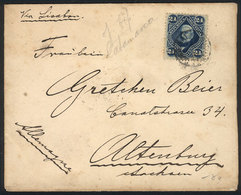 ARGENTINA: GJ.55, San Martín 24c. Franking ALONE A Cover Sent From CATAMARCA To Germany In 1888, VF Quality! - Sonstige & Ohne Zuordnung