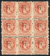 ARGENTINA: GJ.60f, 1882 Provisional ½c. On 5c., Large P, INVERTED SURCHARGE And "PROVISORIO" Above Varieties, Fantastic  - Autres & Non Classés