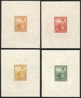 ARGENTINA: GJ.221, 4c. Liberty, Die Proofs (WITH Printing Number 698) Printed On Card With Glazed Front, In Green, Red,  - Andere & Zonder Classificatie