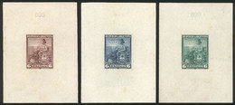 ARGENTINA: GJ.223, 6c. Liberty, Die Proofs (WITH Printing Number 693) Printed On Card With Glazed Front, In Green, Gray- - Other & Unclassified