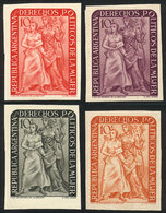 ARGENTINA: GJ.1001, 1951 Women's Vote, 4 Different TRIAL COLOR PROOFS, Very Nice! - Autres & Non Classés