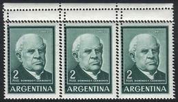 ARGENTINA: GJ.1135, 1959/64 2P. Sarmiento (teacher, Politician) Printed On Chalky Paper, Pair With VARIETY: Double Perfo - Autres & Non Classés