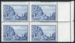 ARGENTINA: GJ.1137A, 1959/64 3P. Cuesta De Zapata (mountains) Printed On Chalky Paper, Block Of 4 With VARIETY: The Righ - Other & Unclassified