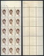 ARGENTINA: GJ.1530, 1970/3 25c. San Martín, Block Of 15 With PAPER OVERLAP Variety, Superb, Fantastic! - Andere & Zonder Classificatie