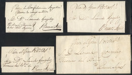 ARGENTINA: 4 Entire Letters Sent From "Mulas" To Buenos Aires In 1846/7, All About Commercial Topics (cattle, Etc), And  - Andere & Zonder Classificatie