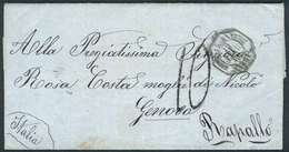 ARGENTINA: Entire Letter Sent From Buenos Aires To Italy On 12/JA/1866 By French Mail, Very Fine Quality, Very Nice! - Otros & Sin Clasificación