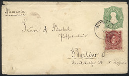 ARGENTINA: 16c. Stationery Envelope + GJ.54B (total Postage 24c.) With Illegible Postmark (apparently Of VILLAGUAY, Entr - Altri & Non Classificati