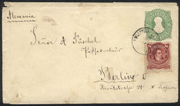 ARGENTINA: 16c. Stationery Envelope + GJ.54B (total Postage 24c.) With Illegible Postmark (apparently Of VILLAGUAY, Entr - Andere & Zonder Classificatie