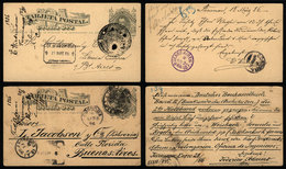 ARGENTINA: 2 Postal Cards Of 4c. Sent From Tucumán To Buenos Aires On 28/JA And 18/MAR/1886, With Very Rare Circular Can - Autres & Non Classés