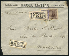 ARGENTINA: Registered Cover Franked By GJ.277 + 284 (total 22c.) Sent From Buenos Aires To Montevideo On 12/OC/1909, Ver - Other & Unclassified