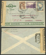 ARGENTINA: Airmail Cover Flown By Condor On 15/FE/1939 To A Passenger Aboard British Steamer "Asturias" In Lisboa, Portu - Andere & Zonder Classificatie