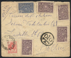 ARGENTINA: Cover Sent From Mendoza To Buenos Aires On 18/SE/1950, Franked With A Combination Of Postage Stamps And POSTA - Other & Unclassified