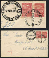 ARGENTINA: Cover Sent From Avellaneda To Santa Fe On 18/MAR/1952, Franked With 2 POSTAL SAVINGS BANK Stamps Of 10c., Whi - Other & Unclassified