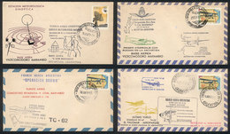 ARGENTINA: FLIGHTS TO ARGENTINE ANTARCTICA: 4 Covers Flown Between 1969 And 1970, Very Interesting Postmarks. With Light - Otros & Sin Clasificación