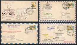 ARGENTINA: FLIGHTS TO ARGENTINE ANTARCTICA: 4 Covers Flown Between 1969 And 1970, Very Interesting Postmarks. With Light - Sonstige & Ohne Zuordnung