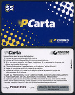 ARGENTINA: PCarta, Unused Card Of $5, For Sending Email Letters, Excellent Quality, Very Rare! - Sonstige & Ohne Zuordnung