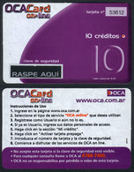 ARGENTINA: OCA: OCA Card Online, Unused Card Of 10 Credits, For Sending Email Letters, Excellent Quality, Very Rare! - Andere & Zonder Classificatie