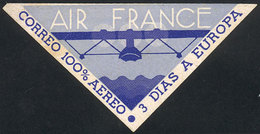 ARGENTINA: Air France, 100% Airmail, Europe In 3 Days, Rare! - Other & Unclassified