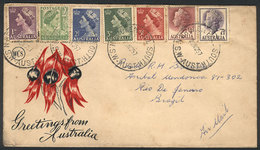 AUSTRALIA: Cover With Multicolored Postage Sent To Brazil On 22/NO/1957 - Other & Unclassified