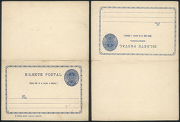 BRAZIL: RHM.BP-7, Double Postal Card Of 50+50Rs., Mint, Excellent Quality, RHM Catalog Value 120Rs. - Other & Unclassified