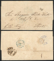 BRAZIL: Entire Letter Dated BAHIA 18/FE/1858, Sent To Porto Via "paquebot Jeny", With Datestamp Of The British Postal Ag - Other & Unclassified