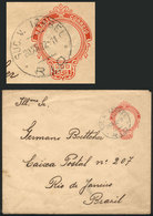 BRAZIL: 200Rs. Stationery Envelope Sent To Rio On 20/DE/1922, With Interesting Cancel Of "SUC. V. IZABEL", VF!" - Other & Unclassified