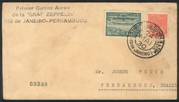 BRAZIL: Cover Flown By ZEPPELIN, Sent From Rio De Janeiro To Pernambuco On 24/MAY/1930, Low Start! - Andere & Zonder Classificatie