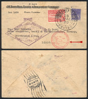 BRAZIL: Cover Franked With 10,500 Reis, Sent From Recife To Germany On 28/MAY/1930, With German (rose Red) And American  - Andere & Zonder Classificatie