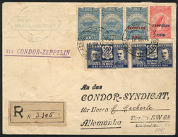 BRAZIL: 31/AU/1931 Porto Alegre - Germany, Via ZEPPELIN: Registered Cover With Nice Postage, With Friedrichshafen Arriva - Other & Unclassified