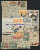 BRAZIL: 5 Airmail Covers Of 1933/1941, Interesting Group, Good Opportunity! - Other & Unclassified