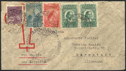 BRAZIL: 8/AU/1933 Belem - Darmstadt, Germany, Via ZEPPELIN: Cover With Special Cachet Of The Flight And Friedrichshafen  - Otros & Sin Clasificación