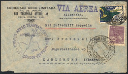 BRAZIL: 10/AU/1933 Rio De Janeiro - Germany, Via ZEPPELIN: Cover With Special Mark Of The Flight And Friedrichshafen Tra - Other & Unclassified