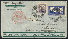 BRAZIL: Cover Flown By ZEPPELIN, Sent From Sao Paulo To Germany On 30/JUN/1934, With Arrival Backstamp Of Friedrichshafe - Otros & Sin Clasificación