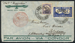 BRAZIL: Cover Flown By ZEPPELIN, Sent From Sao Paulo To Germany On 30/JUN/1934, With Arrival Backstamp Of Friedrichshafe - Other & Unclassified