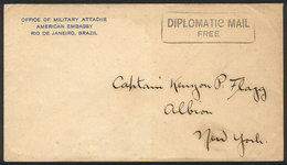BRAZIL: Circa 1940, Diplomatic Cover Sent From Rio De Janeiro To New York With Diplomatic Franchise, By The American Emb - Other & Unclassified