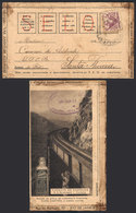 BRAZIL: Lettercard With Advertisement On Reverse Of Elixir Alexandre With Printed Photograph Of The Viaduct Do Carvalho, - Otros & Sin Clasificación