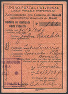 BRAZIL: Postal ID Card Of The Year 1937, Franked With 3,000Rs. To Pay The Corresponding Fee, Excellent Quality, Very Rar - Other & Unclassified