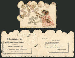 BRAZIL: Club Dos Demcraticos: Beautiful Invitation Card To A Ball Of 20/JA/1900, VF Quality, Very Rare! - Other & Unclassified