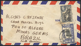 CEYLON: Airmail Cover Sent To Brazil On 21/JUN/1947 Franked With 26c., Unusual Destination! - Ceylan (...-1947)