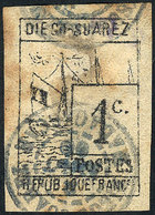 DIEGO SUAREZ: Sc.6, 1890 1c. Ship With French Flag, Used, Minor Defects, Rare, Catalog Value US$240. - Other & Unclassified