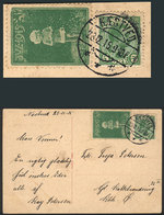 DENMARK: Postcard Used On 23/DE/1915, With A Nice Anti-tuberculosis Cinderella, VF! - Andere & Zonder Classificatie