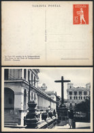 ECUADOR: 15c. Postal Card Illustrated On Back: "Quito, Cross At Independencia Park", Topic RELIGION, VF Quality!" - Equateur