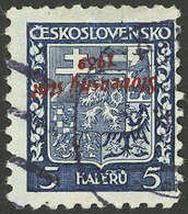 SLOVAKIA: Yvert 1, 1939 5h. With INVERTED OVERPRINT Variety, Used, VF And Scarce! - Other & Unclassified