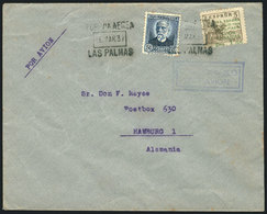 SPAIN: Airmail Cover Sent From LAS PALMAS To Germany On 6/MAR/1937 With Nice Postage! - Autres & Non Classés