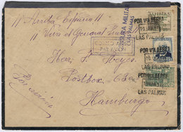 SPAIN: Airmail Cover Sent From LAS PALMAS To Germany On 10/AP/1937 With Nice Postage! - Otros & Sin Clasificación